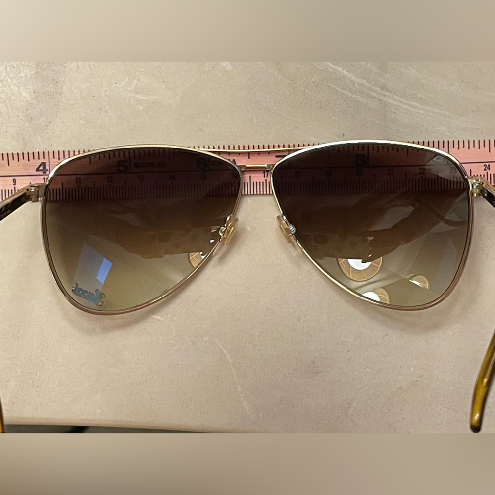 Auth EUC Gucci LOGO Aviator Sunglasses Gold HW tortoise brown gradient lenses - Picture 12 of 15